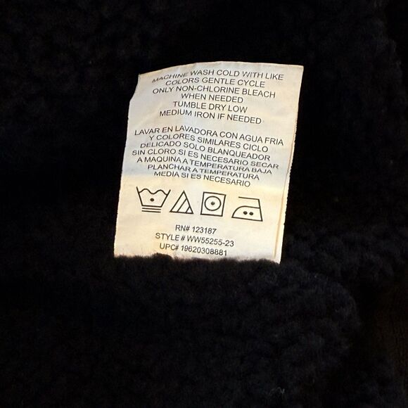 Wrangler Workwear Fur Lined Canvas Work Jacket Men’s 2X 50-52 Black Outerwear - Picture 14 of 16